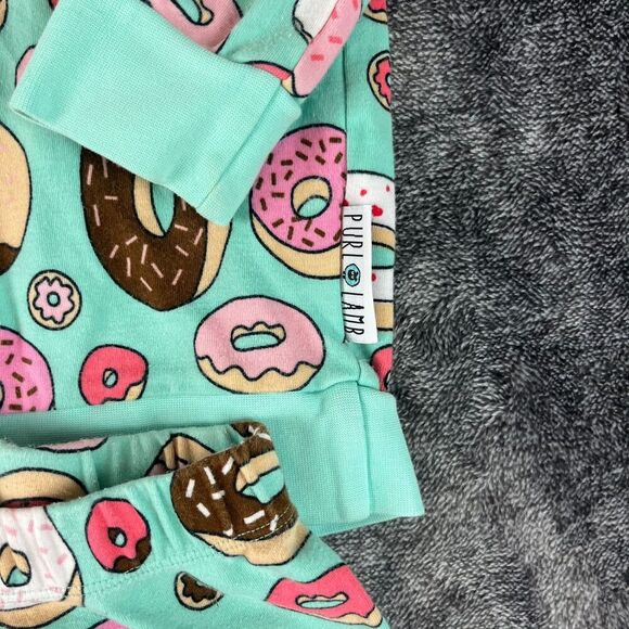 Purl Lamb Two Piece Donut Outfit Teal Pink Kids 4/5 T Long Sleeve Pants - Picture 5 of 11